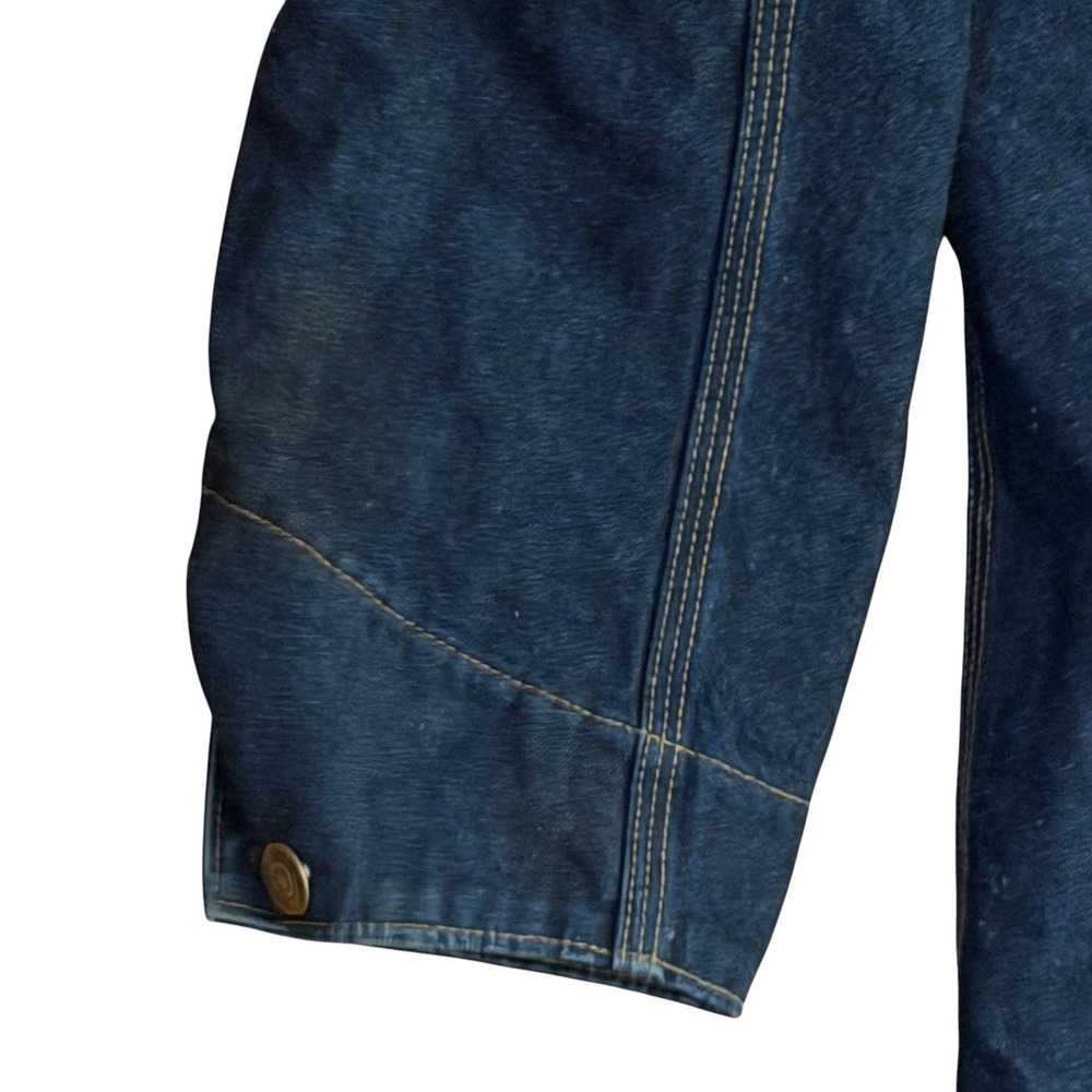 Carhartt Full Swing Chore Coat Denim Sherpa Fleece Lined Jacket XL Blue Great - Picture 3 of 14